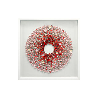 P-10-102-111-105-0019-1.jpg;butterflies, 3-D, circle, pink, Red, yellow, cut paper