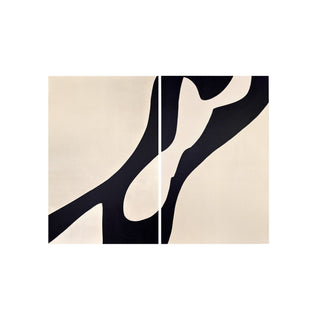 P-10-103-121-104-0038-1.jpg;contemporary, modern, black, cream, lines, abstract, diptych