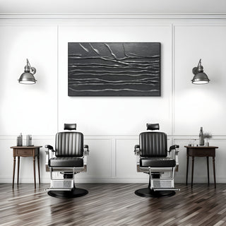 Two black barber chairs in a room with a modern abstract painting on the wall.

sku: S-10-103-122-107-0010-5