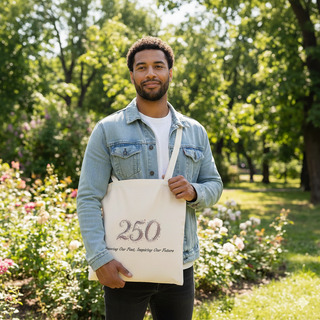 Stylized 250 Canvas Tote Bag – America’s 250th Birthday Edition (1776–2026)