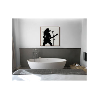 Shadow Riffs of Rebellion – Musician Silhouette Wall Art