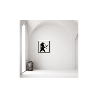 Shadow Riffs of Rebellion – Musician Silhouette Wall Art