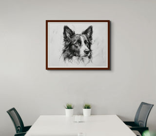 "Monochrome Intelligence" Border Collie - Chromatic Canines Series Print