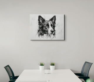 "Monochrome Intelligence" Border Collie - Chromatic Canines Series Print
