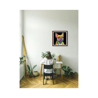 "The Firelight Sentinel" French Bulldog - Chromatic Canines Series Print